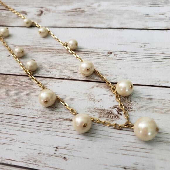Vintage Necklace Faux Pearl & Gold Tone Necklace - Picture 5 of 5